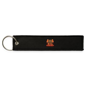 Groundhog Day Small Hog Big Forecast - Jet Tag Keychain - black - Front