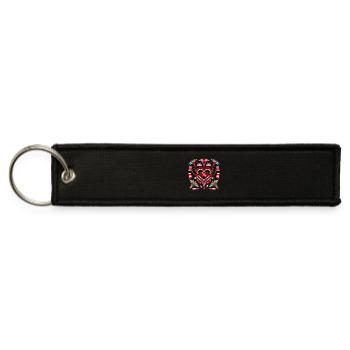Nurse Heart Stethoscope valentines Day Icu Er  - Jet Tag Keychain - black - Front