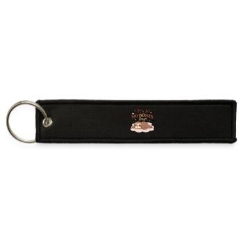 No Bones Day Sloth Relaxing - Jet Tag Keychain - black - Front