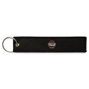 ER Nurse Frontline Strong Every Shift Paramedic - Jet Tag Keychain - black - Front