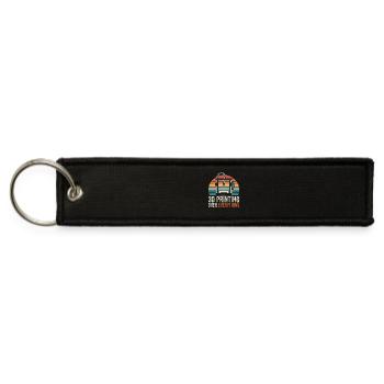 3D Printing Over Everything Retro Sunset Maker - Jet Tag Keychain - black - Front