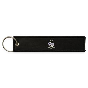 Queer Trans Affirming Comfort Identity Love - Jet Tag Keychain - black - Front