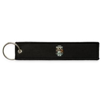 Anti Ice Protest Lets Destroy Ice - Jet Tag Keychain - black - Front