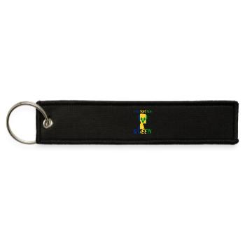 Vincentian Queen St Vincent Grenadines Flag  - Jet Tag Keychain - black - Front