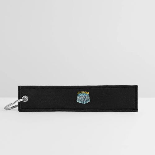 Custom Wolf Pack Howling Moon Vintage Wilderness - Jet Tag Keychain