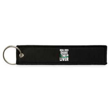  Liver Transplant Survivor Organ Donation Liver - Jet Tag Keychain - black - Front