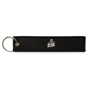 No Mud No Glory – Gravel Bike Bicycle - Jet Tag Keychain - black - Front