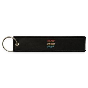 Sarcasm Saying I'm Not Mad I Just Hope Funny Meme  - Jet Tag Keychain - black - Front