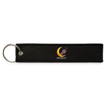 Elegant Night Sky Floral Design- for girl  - Jet Tag Keychain - black - Front