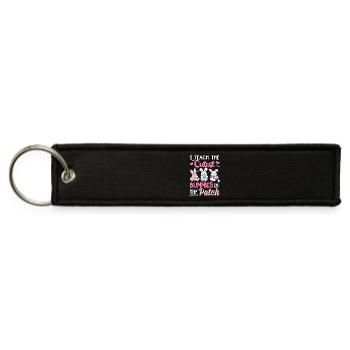 Cutest Bunnies in the Patch - Jet Tag Keychain - black - Front