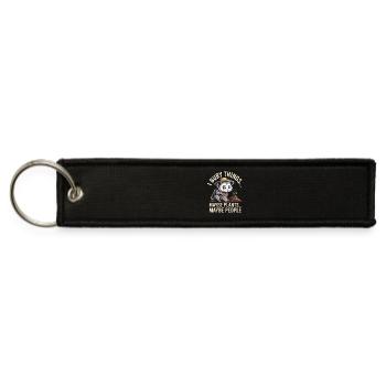 I Bury Things... Maybe Plants - Jet Tag Keychain - black - Front
