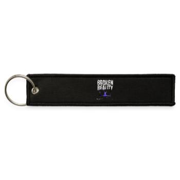 Broken Reality Glitch Portrait - Jet Tag Keychain - black - Front
