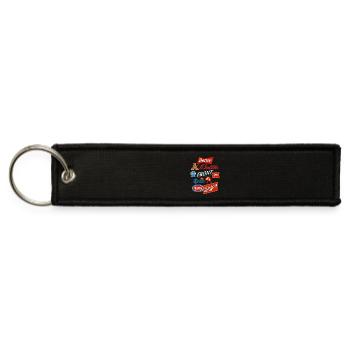 Better a Bottle in Front of Me  - Jet Tag Keychain - black - Front