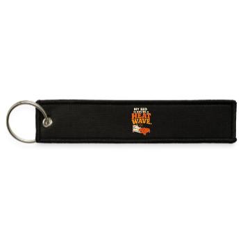Menopause Night Sweats Hot Flash Humor Gift - Jet Tag Keychain - black - Front