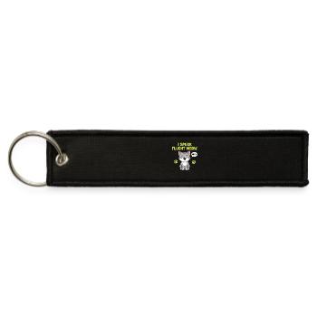 I Speak Fluent Meow Cat Lover Graphic - Jet Tag Keychain - black - Front