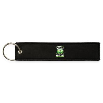  My Chakras Are Like Traffic Lights They All Turn - Jet Tag Keychain - black - Front