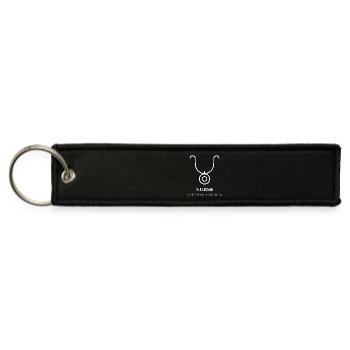 Stethoscope Caffeine Nurse - Jet Tag Keychain - black - Front