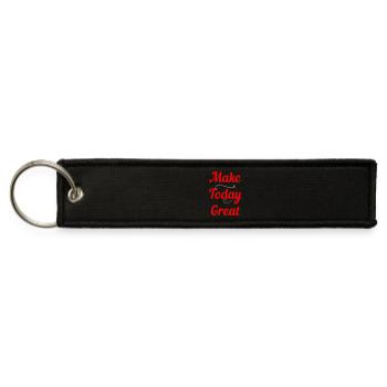 Make today Great - Jet Tag Keychain - black - Front