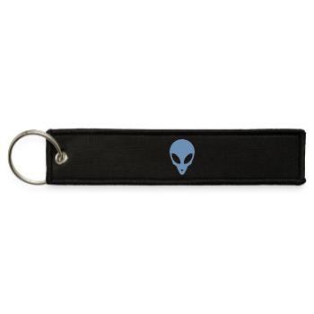 Alien Head Silhouette - Jet Tag Keychain - black - Front