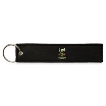 Alien with Bubble Tea – Lost and Thirsty - Jet Tag Keychain - black - Front