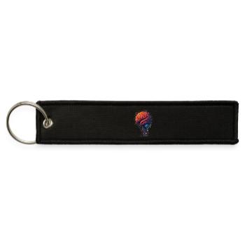 AI Mind – Meditating With Code –Onther Style - Jet Tag Keychain - black - Front