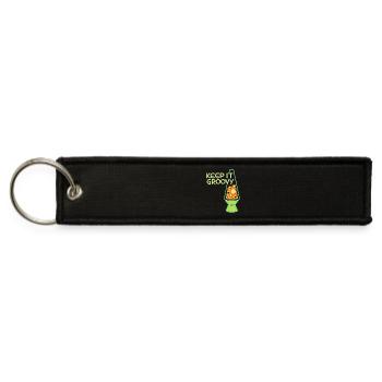 Keep It Groovy Neon Lava Lamp 70s - Jet Tag Keychain - black - Front