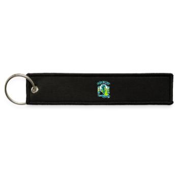 best in town barbershop - Jet Tag Keychain - black - Front