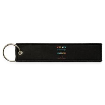 Gym Rat Bodybuilder - Jet Tag Keychain - black - Front