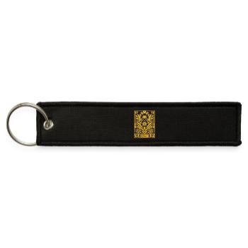 8647 Subtle Anti Trump Anti MAGA 86 47 Floral B - Jet Tag Keychain - black - Front