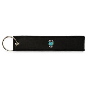 Thundering Cat Studio Logo Design - Jet Tag Keychain - black - Front