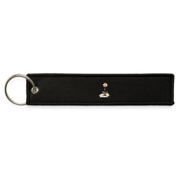 Blossom Through Cracked Ground - Jet Tag Keychain - black - Front