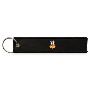 Crazy Cat Lady Funny Kittens & Litter Box Design - Jet Tag Keychain - black - Front
