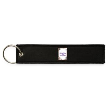 Grow Through What You Go Through - Jet Tag Keychain - black - Front