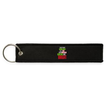 Silent Night Gaming Night All Calm Screens Bright - Jet Tag Keychain - black - Front