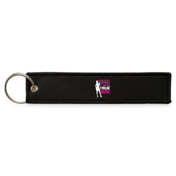 Enthusiastic Optimistic Courageous Yes I Am True N - Jet Tag Keychain - black - Front