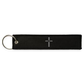 Minimalist NYC Line Art - Jet Tag Keychain - black - Front