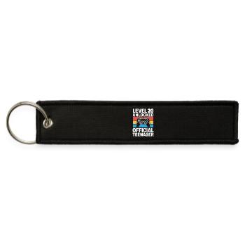 Level 20 Unlocked Official Teenager - Jet Tag Keychain - black - Front