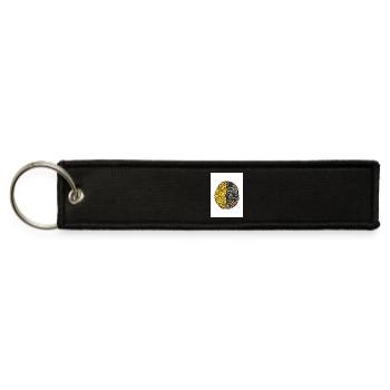 Hybrid Brain: Organic vs Circuit - Jet Tag Keychain - black - Front