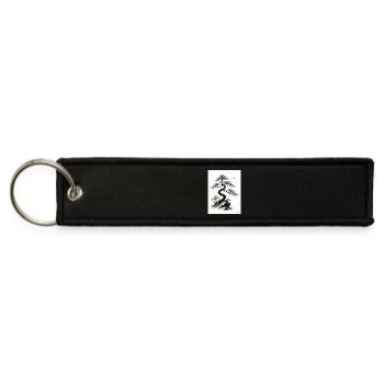 Windswept Bonsai Ink Tree - Jet Tag Keychain - black - Front