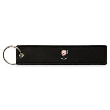 Pastel Music Cloud Icon - Jet Tag Keychain - black - Front