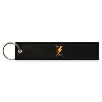 You’re Strong Lightning Bolt - Jet Tag Keychain - black - Front