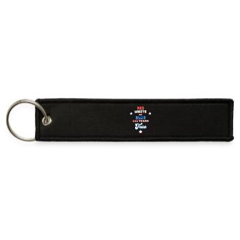 Red White and Blue 250 Years True Retro Patriotic - Jet Tag Keychain - black - Front