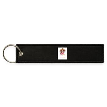 Nature Guardian Monkey - Jet Tag Keychain - black - Front