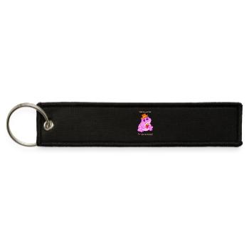 overstimulated cowboy frog - Jet Tag Keychain - black - Front