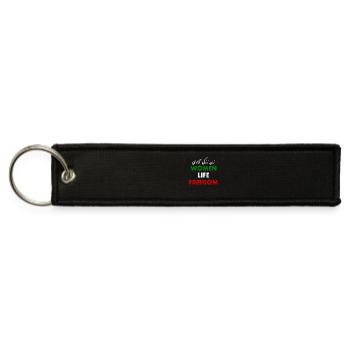 Women life freedom - Jet Tag Keychain - black - Front