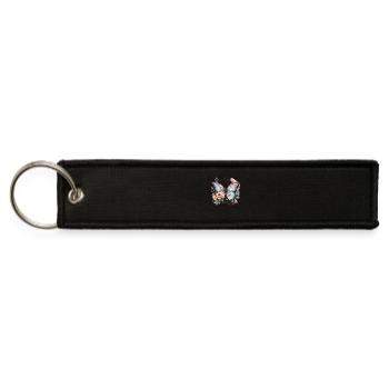 Grow Through What You Go Through: Butterfly Art - Jet Tag Keychain - black - Front