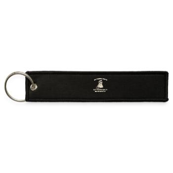 My Tummy Hurts But I'm Being Really Brave About It - Jet Tag Keychain - black - Front