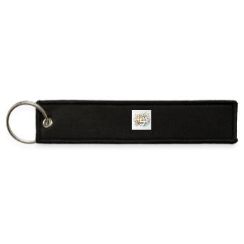 Home Is Where Mom Is - Floral Typography Shirt - Jet Tag Keychain - black - Front