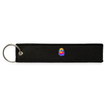 Neon peach divine - Jet Tag Keychain - black - Front