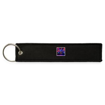 Neon Cyber Guardian Art - Jet Tag Keychain - black - Front
